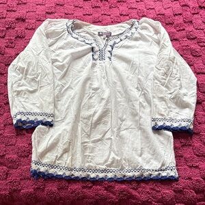 Kanya White and Blue Top Womens Size 44